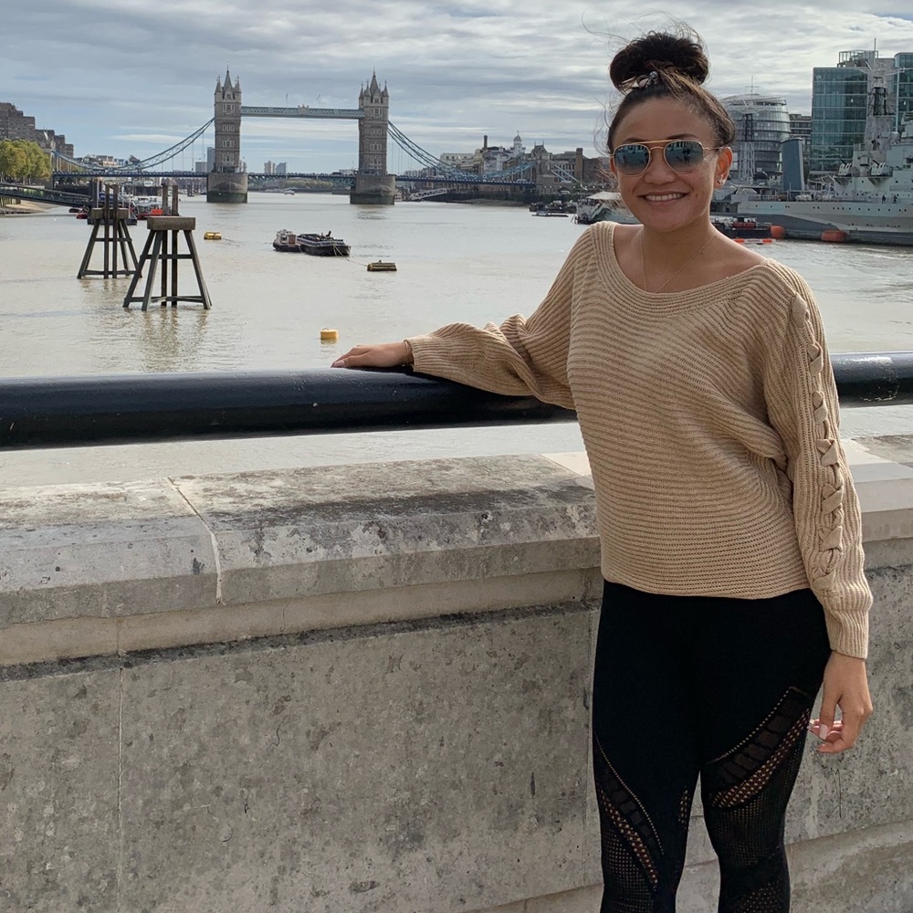 Off Shoulder Arm Tie Sweater